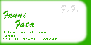 fanni fata business card